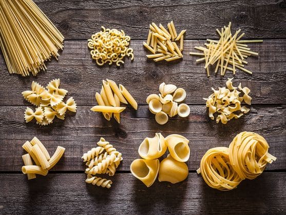 Variedad de pastas caseras